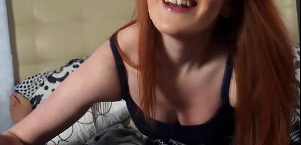  Redhead teen Krystal Orchid loves sucking dads dick